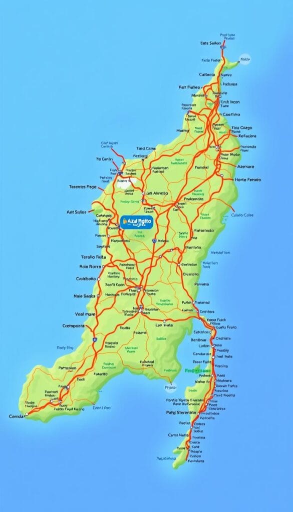 Mapa de rutas de guaguas en Tenerife