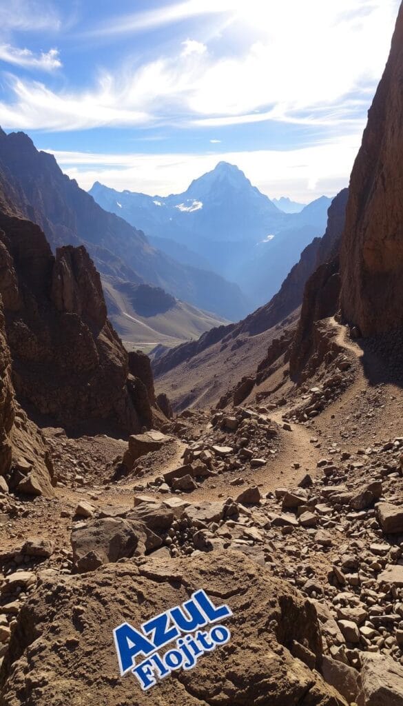 ruta de montaña con tramos clave