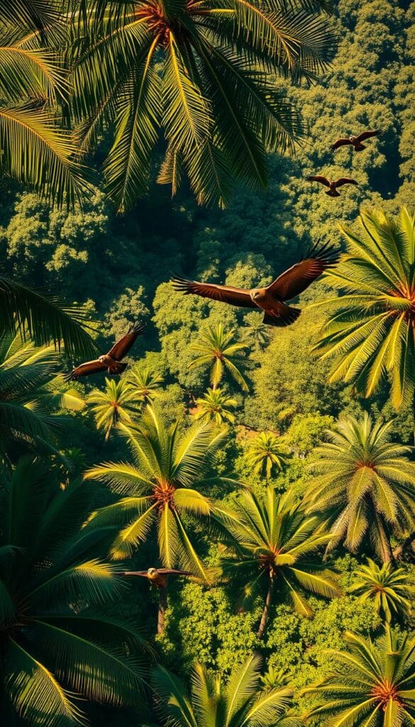 aves rapaces en Jungle Park